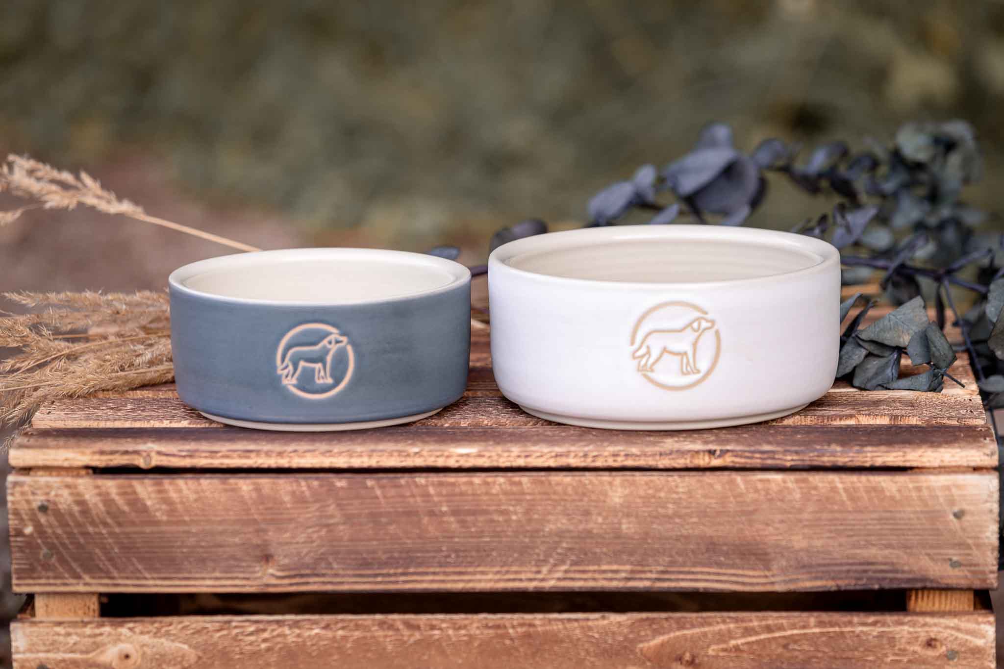 Produkt_Hunde_Napf_Keramik_Farbe_grau_weiss