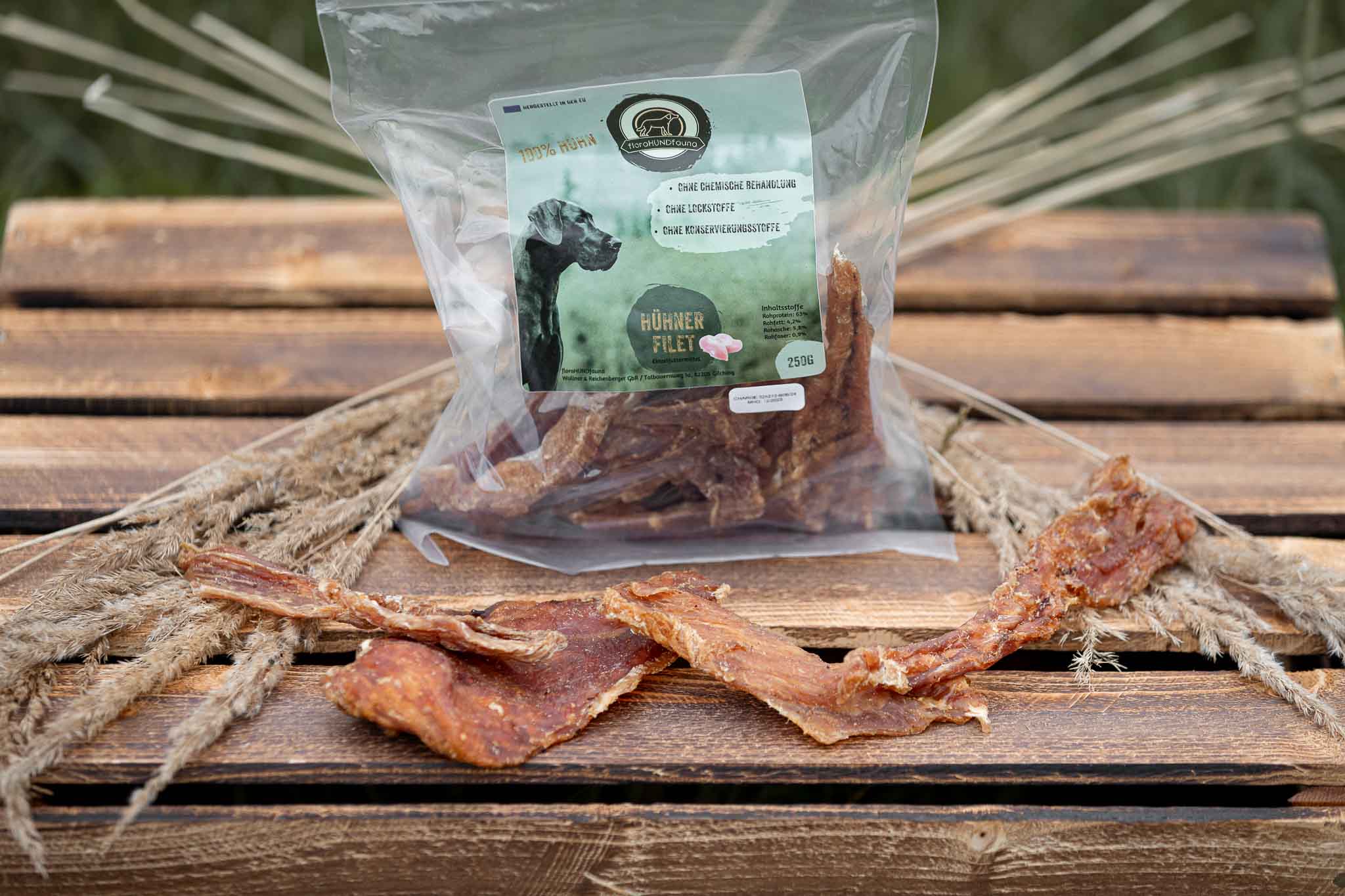 Kauartikel für Hunde - Hühnerfilet - Snacks - floraHUNDfauna