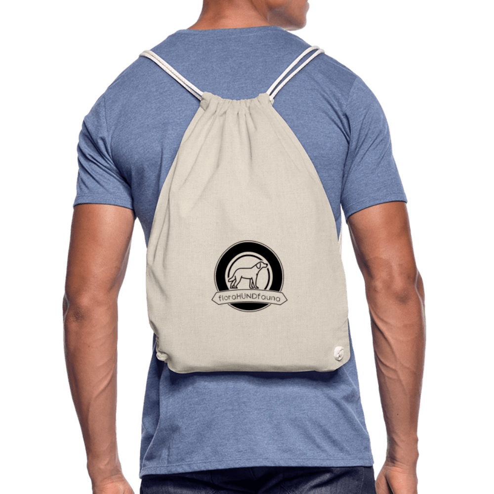 Turnbeutel beige - stylisch, praktisch, hundetauglich - Turnbeutel - floraHUNDfauna