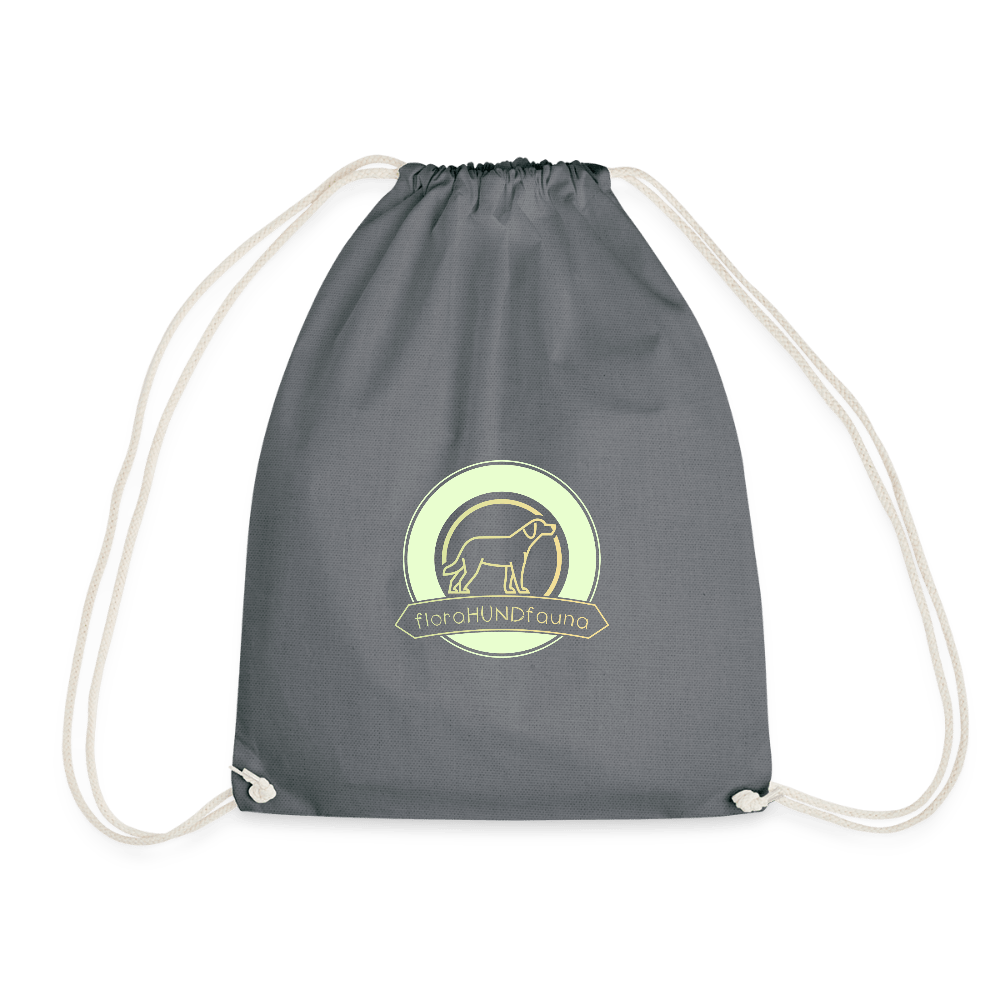 Turnbeutel grau - Gassirunde, Ausflug, Alltag - Turnbeutel - floraHUNDfauna