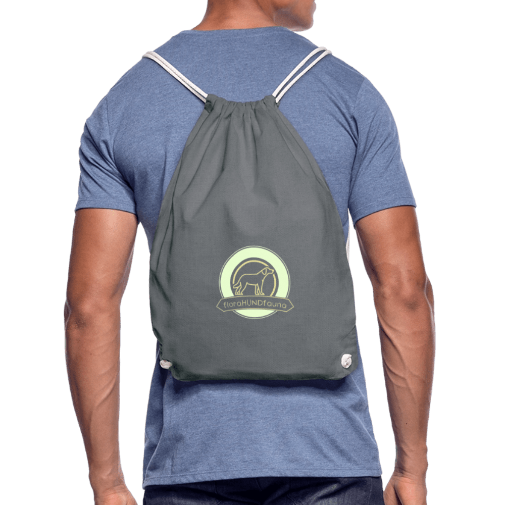 Turnbeutel grau - Gassirunde, Ausflug, Alltag - Turnbeutel - floraHUNDfauna