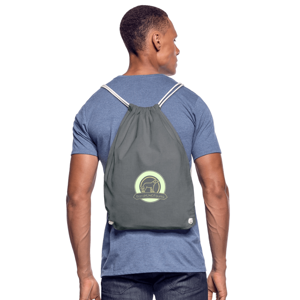 Turnbeutel grau - Gassirunde, Ausflug, Alltag - Turnbeutel - floraHUNDfauna